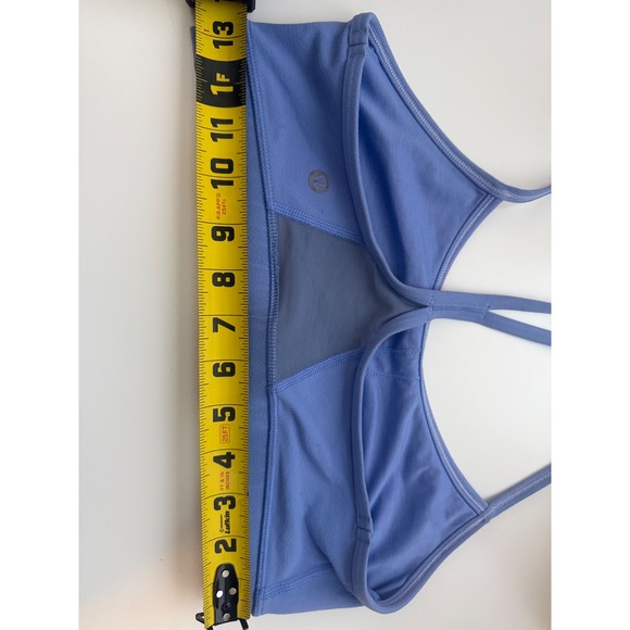 Lululemon Flow Y Bra Periwinkle Blue Racerback Sport Bra Mesh Back Light Support - Picture 6 of 7